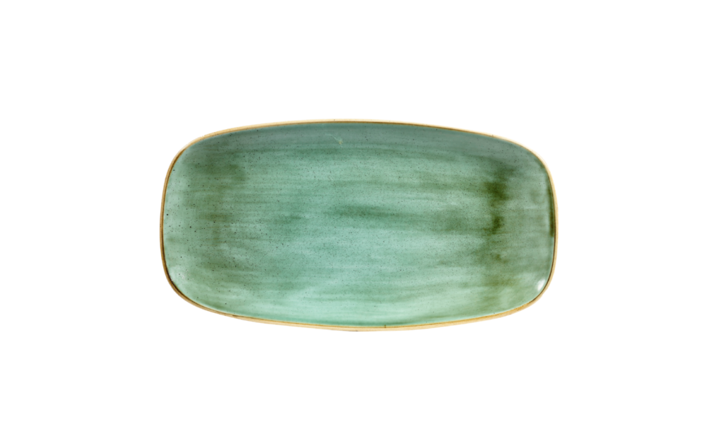 STONECAST - Samphire Green - Green Chefs' Oblong Plates